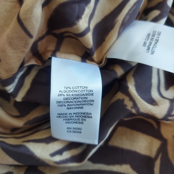 Jones New York Signature Silk Blouse/Top Boho Tunic, Small - Picture 6 of 9